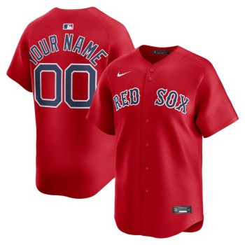Men's Boston Red Sox Nike Red Alternate Limited Custom Jersey