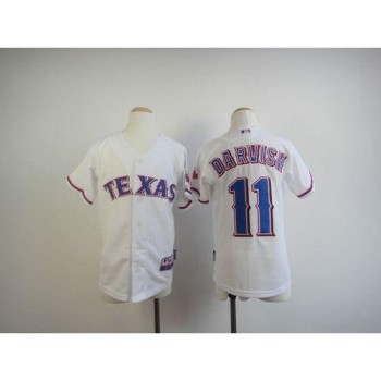 Rangers #11 Yu Darvish White Cool Base Stitched Youth MLB Jersey