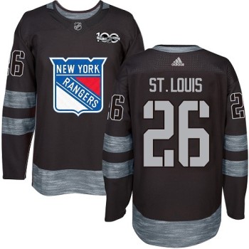 Rangers #26 Martin St.Louis Black 1917-2017 100th Anniversary Stitched NHL Jersey Rangers #26 Martin St.Louis Black 1917-2017 100th Anniversary Stitched NHL Jersey