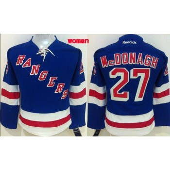 Rangers #27 Ryan McDonagh Blue Home Women's Stitched NHL Jersey Rangers #27 Ryan McDonagh Blue Home Women's Stitched NHL Jersey