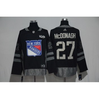 Rangers #27 Ryan McDonagh Men's Black 1917-2017 100th Anniversary Stitched NHL Jersey Rangers #27 Ryan McDonagh Men's Black 1917-2017 100th Anniversary Stitched NHL Jersey