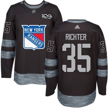 Rangers #35 Mike Richter Black 1917-2017 100th Anniversary Stitched NHL Jersey Rangers #35 Mike Richter Black 1917-2017 100th Anniversary Stitched NHL Jersey