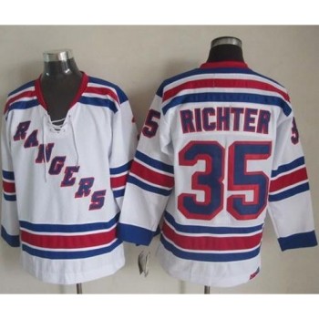 Rangers #35 Mike Richter White CCM Throwback Stitched NHL Jersey Rangers #35 Mike Richter White CCM Throwback Stitched NHL Jersey
