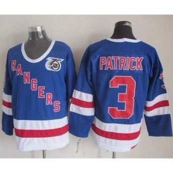 Rangers #3 James Patrick Blue CCM 75TH Stitched NHL Jersey Rangers #3 James Patrick Blue CCM 75TH Stitched NHL Jersey