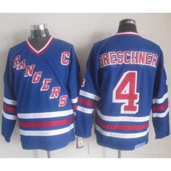 Rangers #4 Ron Greschner Blue CCM Heroes Of Hockey Alumni Stitched NHL Jersey Rangers #4 Ron Greschner Blue CCM Heroes Of Hockey Alumni Stitched NHL Jersey