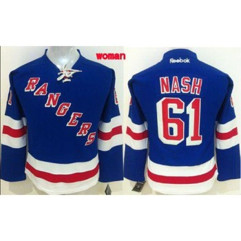 Rangers #61 Rick Nash Blue Home Women's Stitched NHL Jersey Rangers #61 Rick Nash Blue Home Women's Stitched NHL Jersey