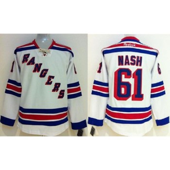 Rangers #61 Rick Nash White Stitched Youth NHL Jersey Rangers #61 Rick Nash White Stitched Youth NHL Jersey
