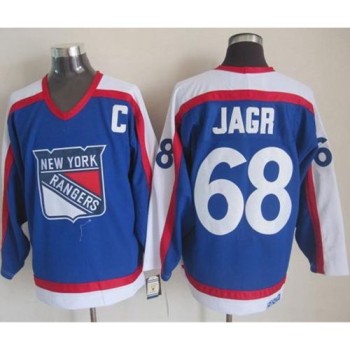 Rangers #68 Jaromir Jagr Blue/White CCM Throwback Stitched NHL Jersey Rangers #68 Jaromir Jagr Blue/White CCM Throwback Stitched NHL Jersey