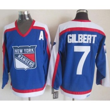Rangers #7 Rod Gilbert Blue/White CCM Throwback Stitched NHL Jersey Rangers #7 Rod Gilbert Blue/White CCM Throwback Stitched NHL Jersey