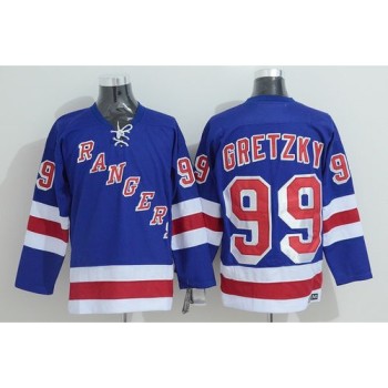 Rangers #99 Wayne Gretzky Stitched Blue CCM Throwback NHL Jersey Rangers #99 Wayne Gretzky Stitched Blue CCM Throwback NHL Jersey