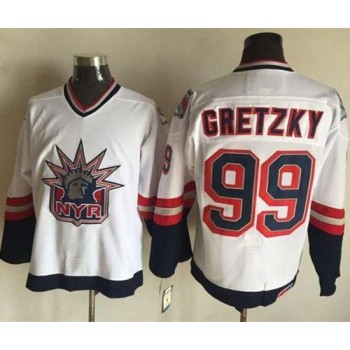 Rangers #99 Wayne Gretzky White CCM Statue of Liberty Stitched NHL Jersey Rangers #99 Wayne Gretzky White CCM Statue of Liberty Stitched NHL Jersey