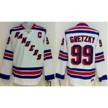 Rangers #99 Wayne Gretzky White CCM Throwback Stitched Youth NHL Jersey Rangers #99 Wayne Gretzky White CCM Throwback Stitched Youth NHL Jersey