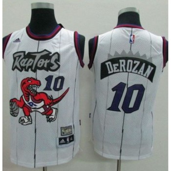 Raptors #10 DeMar DeRozan White Throwback Youth Stitched NBA Jersey Raptors #10 DeMar DeRozan White Throwback Youth Stitched NBA Jersey