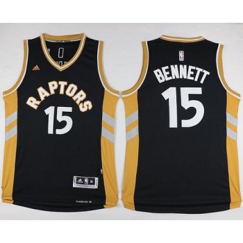 Raptors #15 Anthony Bennett Black/Gold Stitched NBA Jersey Raptors #15 Anthony Bennett Black/Gold Stitched NBA Jersey