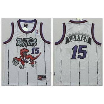 Raptors #15 Vince Carter White Throwback Youth Stitched NBA Jersey Raptors #15 Vince Carter White Throwback Youth Stitched NBA Jersey