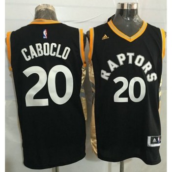 Raptors #20 Bruno Caboclo Black/Gold Stitched NBA Jersey Raptors #20 Bruno Caboclo Black/Gold Stitched NBA Jersey
