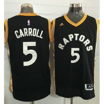 Raptors #5 DeMarre Carroll Black/Gold Stitched NBA Jersey Raptors #5 DeMarre Carroll Black/Gold Stitched NBA Jersey