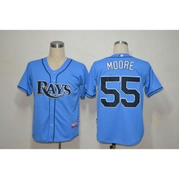 Rays #55 Matt Moore Light Blue Cool Base Stitched MLB Jersey Rays #55 Matt Moore Light Blue Cool Base Stitched MLB Jersey