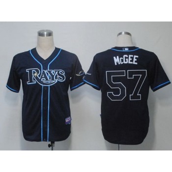 Rays #57 Jake Mcgee Dark Blue Cool Base Stitched MLB Jersey Rays #57 Jake Mcgee Dark Blue Cool Base Stitched MLB Jersey