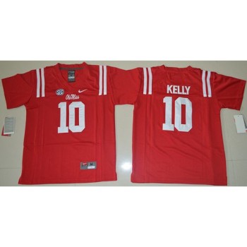Rebels #10 Chad Kelly Red Stitched Youth NCAA Jersey Rebels #10 Chad Kelly Red Stitched Youth NCAA Jersey