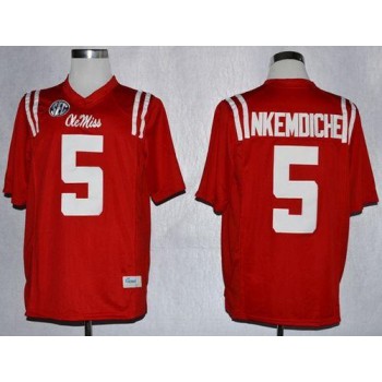 Rebels #5 Robert Nkemdiche Red Stitched NCAA Jersey Rebels #5 Robert Nkemdiche Red Stitched NCAA Jersey