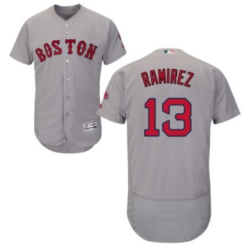 Red Sox #13 Hanley Ramirez Grey Flexbase Authentic Collection Stitched MLB Jersey Red Sox #13 Hanley Ramirez Grey Flexbase Authentic Collection Stitched MLB Jersey