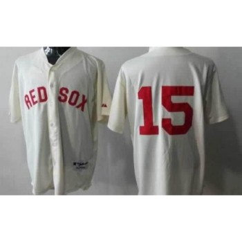 Red Sox #15 Dustin Pedroia Cream Cool Base Stitched MLB Jersey Red Sox #15 Dustin Pedroia Cream Cool Base Stitched MLB Jersey