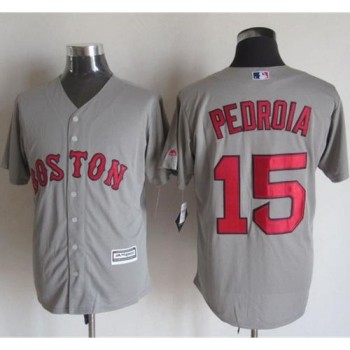 Red Sox #15 Dustin Pedroia Grey New Cool Base Stitched MLB Jersey Red Sox #15 Dustin Pedroia Grey New Cool Base Stitched MLB Jersey