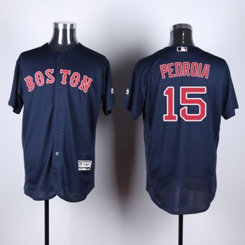 Red Sox #15 Dustin Pedroia Navy Blue Flexbase Authentic Collection Stitched MLB Jersey Red Sox #15 Dustin Pedroia Navy Blue Flexbase Authentic Collection Stitched MLB Jersey