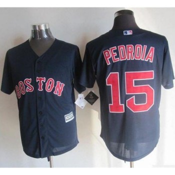 Red Sox #15 Dustin Pedroia Navy Blue New Cool Base Stitched MLB Jersey Red Sox #15 Dustin Pedroia Navy Blue New Cool Base Stitched MLB Jersey