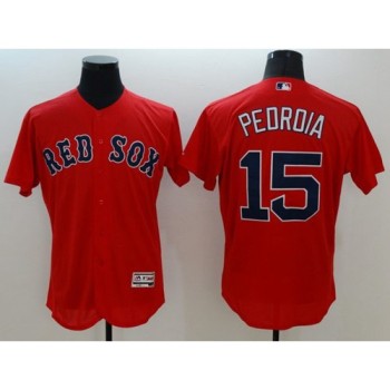 Red Sox #15 Dustin Pedroia Red Flexbase Authentic Collection Stitched MLB Jersey Red Sox #15 Dustin Pedroia Red Flexbase Authentic Collection Stitched MLB Jersey