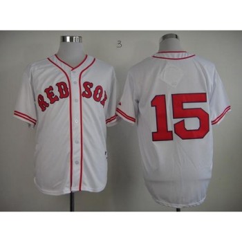 Red Sox #15 Dustin Pedroia White 1936 Turn Back The Clock Stitched MLB Jersey Red Sox #15 Dustin Pedroia White 1936 Turn Back The Clock Stitched MLB Jersey