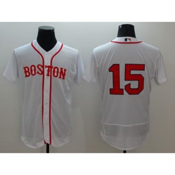Red Sox #15 Dustin Pedroia White Flexbase Authentic Collection Alternate Home Stitched MLB Jersey Red Sox #15 Dustin Pedroia White Flexbase Authentic Collection Alternate Home Stitched MLB Jersey