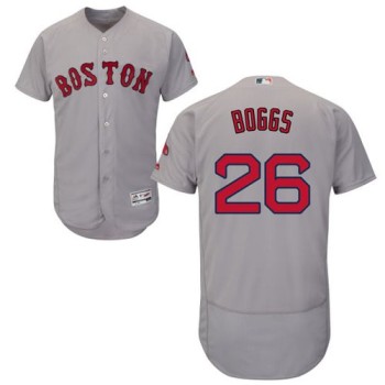 Red Sox #26 Wade Boggs Grey Flexbase Authentic Collection Stitched MLB Jersey Red Sox #26 Wade Boggs Grey Flexbase Authentic Collection Stitched MLB Jersey