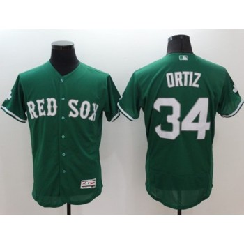 Red Sox #34 David Ortiz Green Celtic Flexbase Authentic Collection Stitched MLB Jersey Red Sox #34 David Ortiz Green Celtic Flexbase Authentic Collection Stitched MLB Jersey