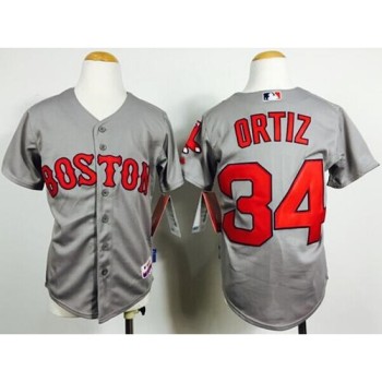 Red Sox #34 David Ortiz Grey Cool Base Stitched Youth MLB Jersey Red Sox #34 David Ortiz Grey Cool Base Stitched Youth MLB Jersey