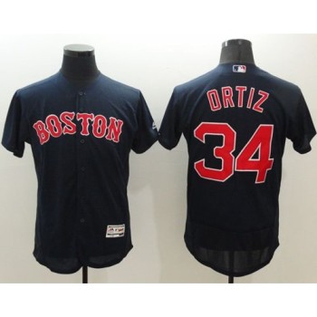 Red Sox #34 David Ortiz Navy Blue Flexbase Authentic Collection Stitched MLB Jersey Red Sox #34 David Ortiz Navy Blue Flexbase Authentic Collection Stitched MLB Jersey