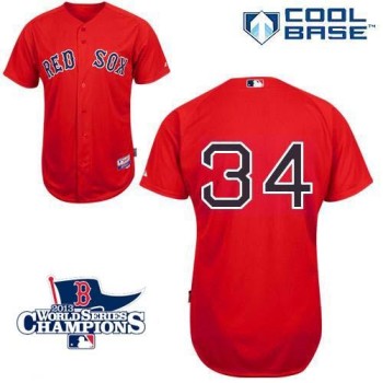 Red Sox #34 David Ortiz Red Cool Base 2013 World Series Champions Patch Stitched MLB Jersey Red Sox #34 David Ortiz Red Cool Base 2013 World Series Champions Patch Stitched MLB Jersey