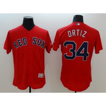 Red Sox #34 David Ortiz Red Flexbase Authentic Collection Stitched MLB Jersey Red Sox #34 David Ortiz Red Flexbase Authentic Collection Stitched MLB Jersey