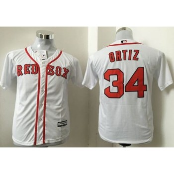 Red Sox #34 David Ortiz White Cool Base Stitched Youth MLB Jersey Red Sox #34 David Ortiz White Cool Base Stitched Youth MLB Jersey