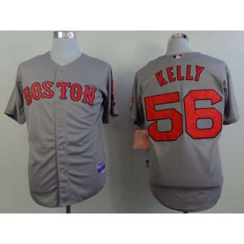 Red Sox #56 Joe Kelly Grey Cool Base Stitched MLB Jersey