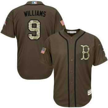 Red Sox #9 Ted Williams Green Salute to Service Stitched Youth MLB Jersey Red Sox #9 Ted Williams Green Salute to Service Stitched Youth MLB Jersey