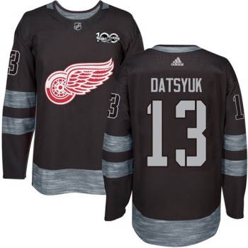 Red Wings #13 Pavel Datsyuk Black 1917-2017 100th Anniversary Stitched NHL Jersey Red Wings #13 Pavel Datsyuk Black 1917-2017 100th Anniversary Stitched NHL Jersey