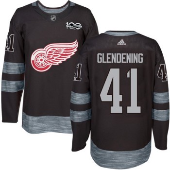 Red Wings #41 Luke Glendening Black 1917-2017 100th Anniversary Stitched NHL Jersey Red Wings #41 Luke Glendening Black 1917-2017 100th Anniversary Stitched NHL Jersey