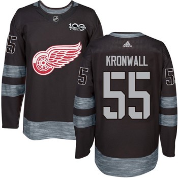 Red Wings #55 Niklas Kronwall Black 1917-2017 100th Anniversary Stitched NHL Jersey Red Wings #55 Niklas Kronwall Black 1917-2017 100th Anniversary Stitched NHL Jersey