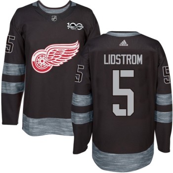 Red Wings #5 Nicklas Lidstrom Black 1917-2017 100th Anniversary Stitched NHL Jersey Red Wings #5 Nicklas Lidstrom Black 1917-2017 100th Anniversary Stitched NHL Jersey