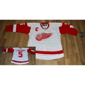 Red Wings #5 Nicklas Lidstrom Stitched White NHL Jersey Red Wings #5 Nicklas Lidstrom Stitched White NHL Jersey