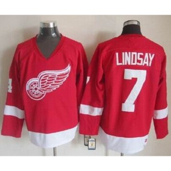 Red Wings #7 Ted Lindsay Red CCM Throwback Stitched NHL Jersey Red Wings #7 Ted Lindsay Red CCM Throwback Stitched NHL Jersey