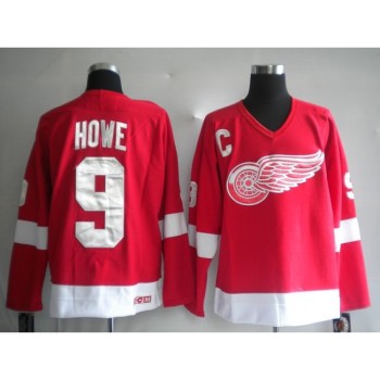 Red Wings #9 Gordie Howe Red CCM Stitched NHL Jersey Red Wings #9 Gordie Howe Red CCM Stitched NHL Jersey