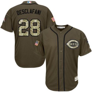 Reds #28 Anthony DeSclafani Green Salute to Service Stitched MLB Jersey Reds #28 Anthony DeSclafani Green Salute to Service Stitched MLB Jersey
